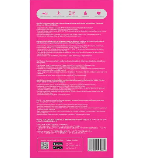 Вибратор-кролик с нагревом Lovense Osci 3 G-spot фото 7