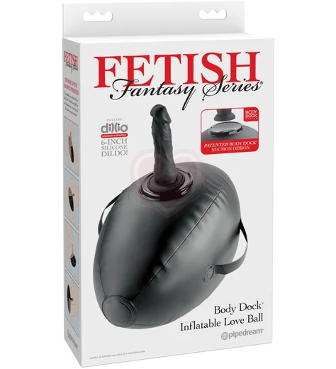 Фаллоимитатор на надувной подушке Pipedream Body Dock Inflatable Love Ball чёрный фото 5