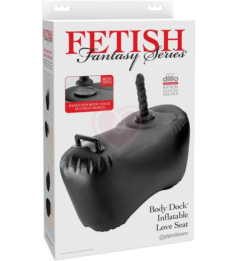 Фаллоимитатор на надувной подушке Pipedream Body Dock Inflatable Love Seat чёрный фото 7