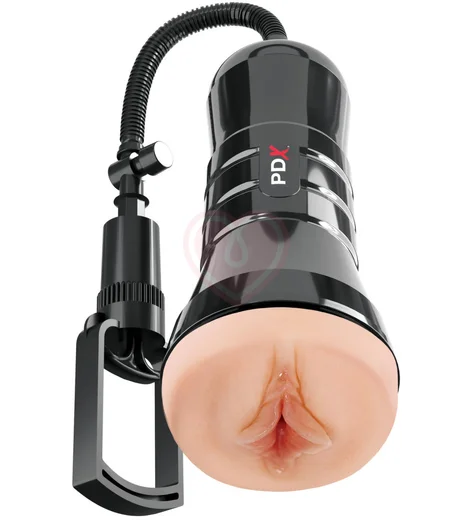 Мастурбатор вагина с вакуумной помпой Pipedream Wet Pussies Super Sucker Xxl Stroker телесный фото 1