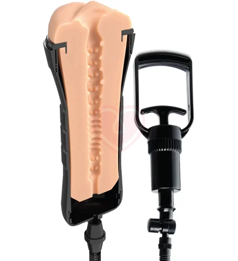 Мастурбатор вагина с вакуумной помпой Pipedream Wet Pussies Super Sucker Xxl Stroker телесный фото 4