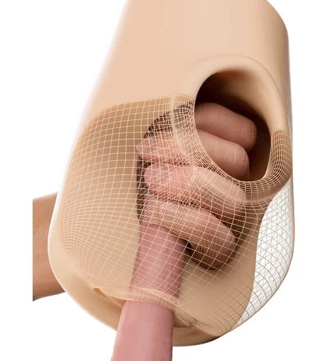 Мастурбатор вагина с массажными бугорками Pipedream Pussy Pounder Squeeze телесный фото 4