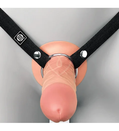 Фаллопротез с креплением Pipedream Hollow Silicone Strap-On 5 телесный фото 5