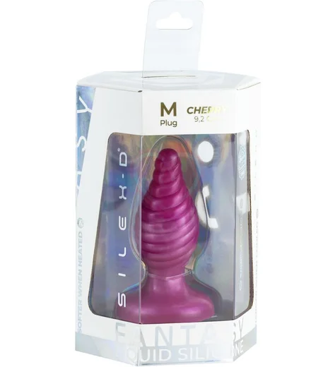 Фантазийная анальная пробка Silexd Fantasy Cherry розовая фото 3