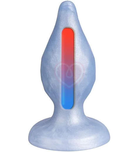 Фантазийная анальная пробка Silexd Fantasy Diamond серо-голубая фото 2