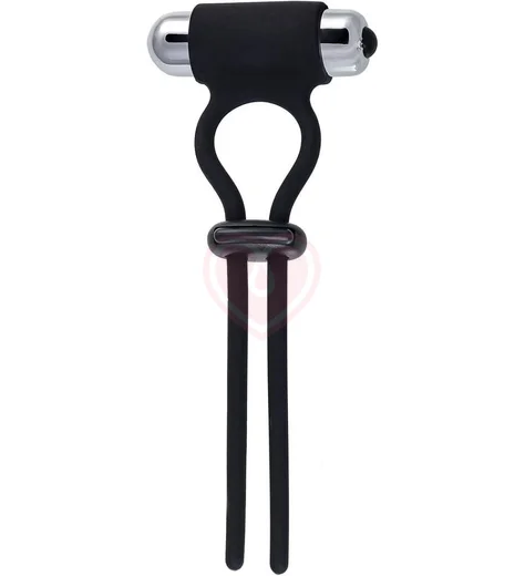 Лассо на член со съёмной вибропулей A-Toys by Toyfa Jat чёрное фото 1