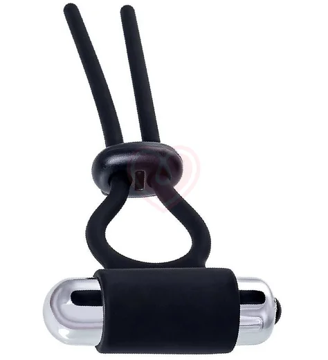 Лассо на член со съёмной вибропулей A-Toys by Toyfa Jat чёрное фото 2