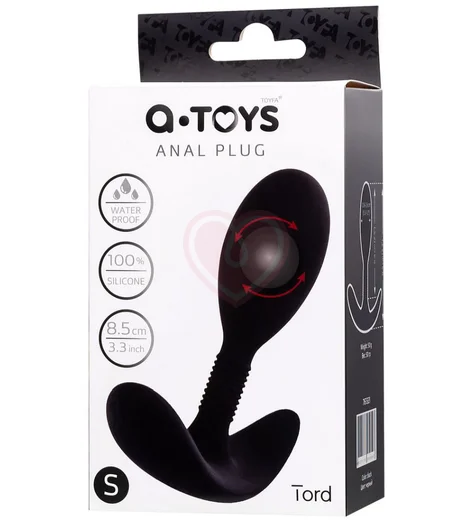 Анальная пробка со смещённым центром тяжести A-Toys by Toyfa Tord S чёрная фото 5