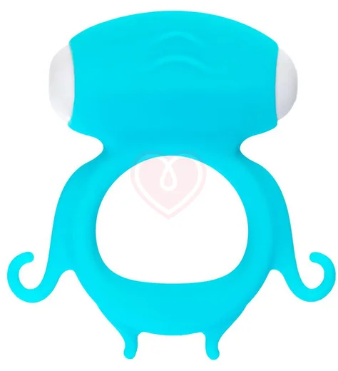 Эрекционное кольцо со съёмной вибропулей A-Toys by Toyfa Sair голубое фото 1