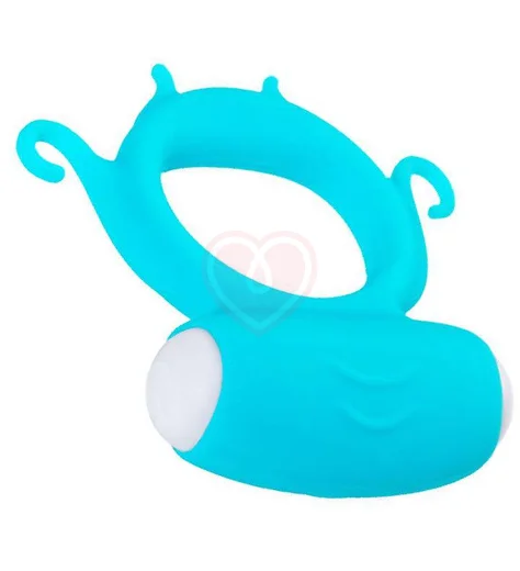 Эрекционное кольцо со съёмной вибропулей A-Toys by Toyfa Sair голубое фото 2