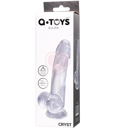 Реалистичный фаллоимитатор на присоске A-Toys by Toyfa Cryst прозрачный фото 6