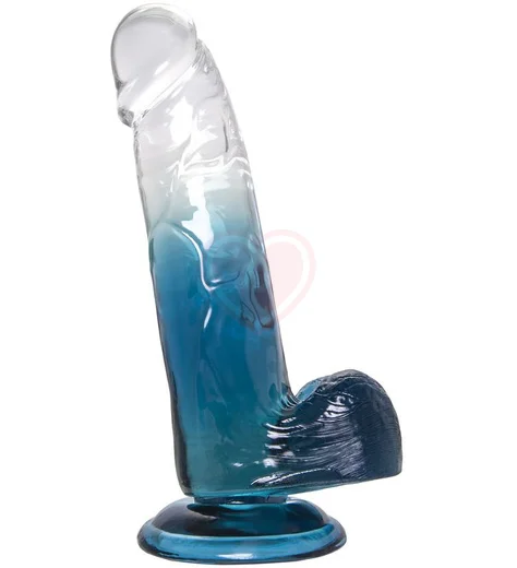 Реалистичный фаллоимитатор на присоске A-Toys by Toyfa Avy прозрачный синий фото 1