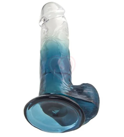 Реалистичный фаллоимитатор на присоске A-Toys by Toyfa Avy прозрачный синий фото 2
