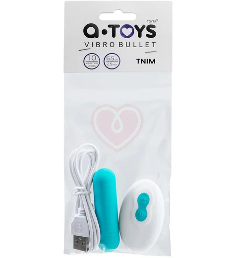 Вибропуля с пультом A-Toys by Toyfa Tnim голубая фото 5