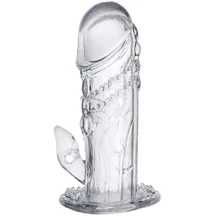 Насадка на член со стимуляцией клитора A-Toys by Toyfa Uco прозрачная