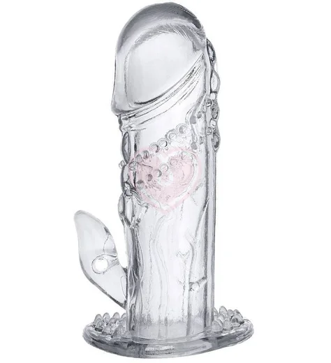 Насадка на член со стимуляцией клитора A-Toys by Toyfa Uco прозрачная фото 1