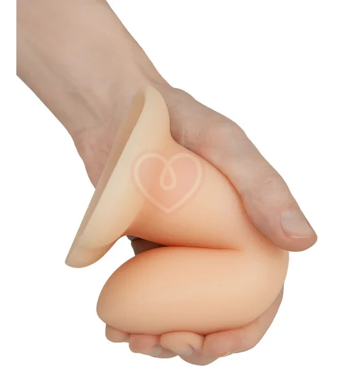 Фаллоимитатор на присоске в форме сердца Flow Emotional Plus телесный фото 4