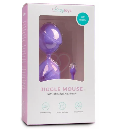 Вагинальные шарики Jiggle Mouse фиолетовые фото 3