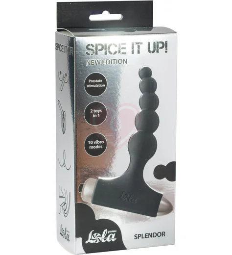 Анальный вибростимулятор с бусинами Spice it up New Edition Splendor чёрный фото 2