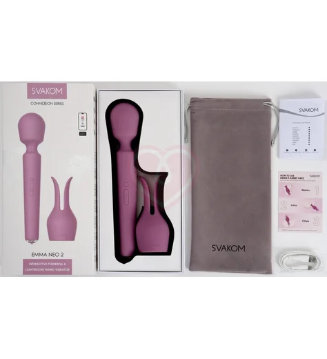 Вибромассажер Svakom Emma Neo 2 с функцией нагрева розовый фото 14