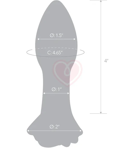 Стеклянная анальная пробка Glas Rosebud с розочкой фото 5