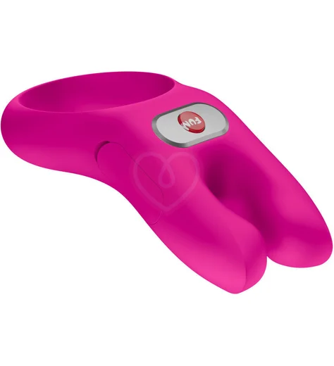 Виброкольцо Fun Factory Nos с двумя кончиками для стимуляции розовое фото 3