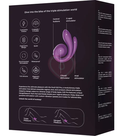 Вибратор для тройной стимуляции Svibe Gizi Pro фиолетовый фото 3