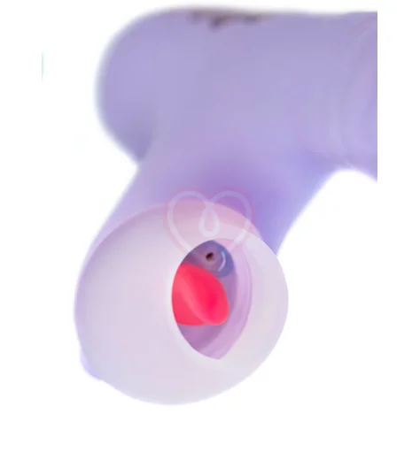 Вибратор-кролик с двумя язычками и функцией поступательных движений Jos Spinny фиолетовый фото 5