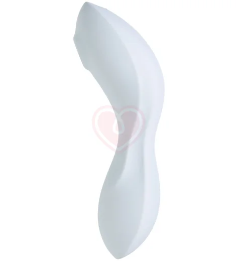 Вибратор с вакуумной стимуляцией Satisfyer Curvy Trinity 5+ и приложением голубой фото 3