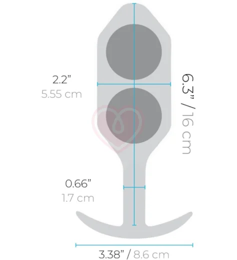 Утяжелённая анальная пробка для ношения b-Vibe Snug Plug 6 большая морская волна фото 7