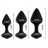Набор из 3 анальных пробок Bibi Butt Plug Set чёрный фото 2