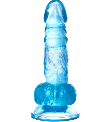 Фаллоимитатор на присоске A-Toys by Toyfa Indy голубой фото 7