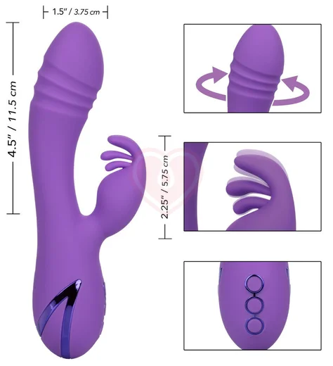 Вибратор с ротацией West Coast Wave Rider и клиторальным кончиком фото 5