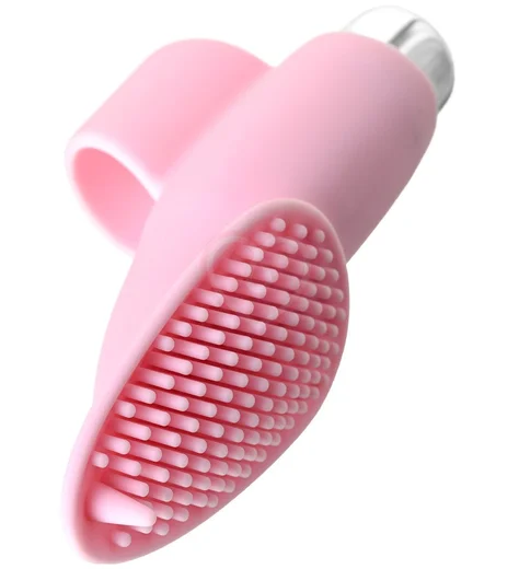 Вибронасадка на палец для прелюдии Jos Twity розовая фото 5