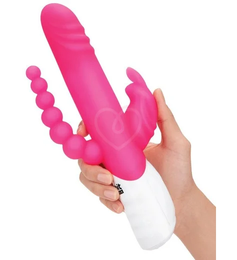 Вибратор хай-тек для двойного проникновения Rabbit розовый фото 2