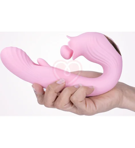 Вибратор-кролик со стимуляцией зоны G и пульсацией Selove BellFlower розовый фото 2