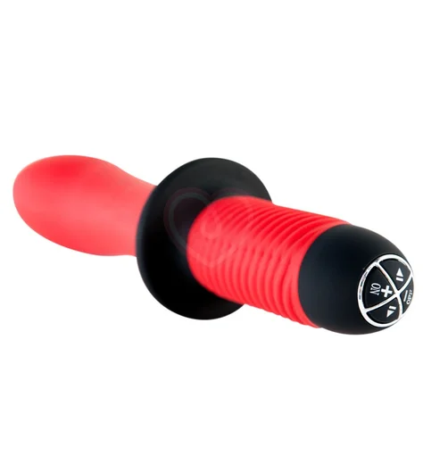 Анальный вибратор с загнутой головкой ToyFa красный фото 3