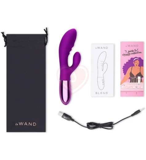 Вибратор с клиторальным кончиком Le Wand Blend фиолетовый фото 6