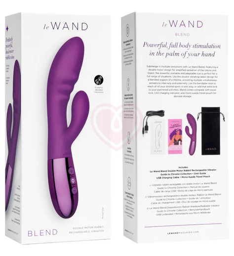 Вибратор с клиторальным кончиком Le Wand Blend фиолетовый фото 7