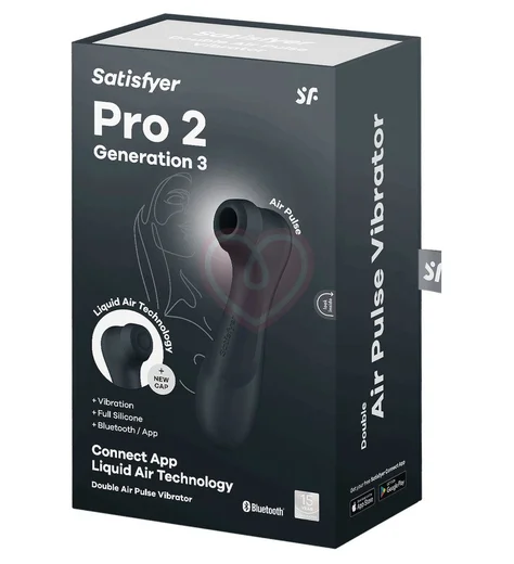 Вакуумный стимулятор с вибрацией и приложением Satisfyer Pro 2 Generation 3 графитовый фото 2