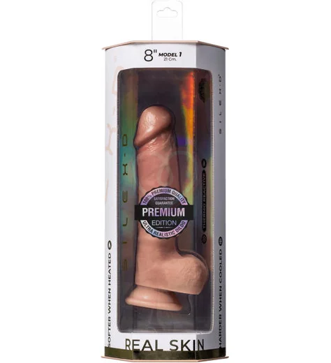 Реалистичный фаллоимитатор на присоске Silexd Model 1 Premium Real Skin телесный 21 см фото 6