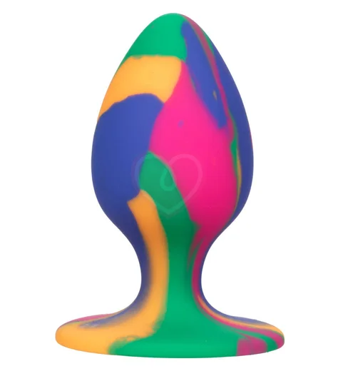 Цветная анальная пробка на присоске Cheeky средняя фото 2