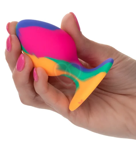 Цветная анальная пробка на присоске Cheeky средняя фото 4