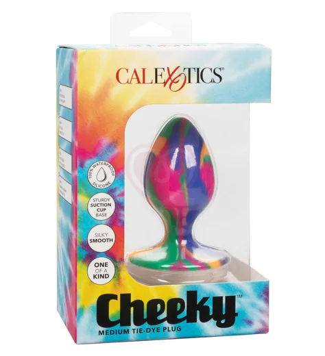 Цветная анальная пробка на присоске Cheeky средняя фото 5