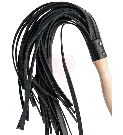 Двусторонний флоггер ToyFa Theatre с точёной лакированной ручкой фото 2