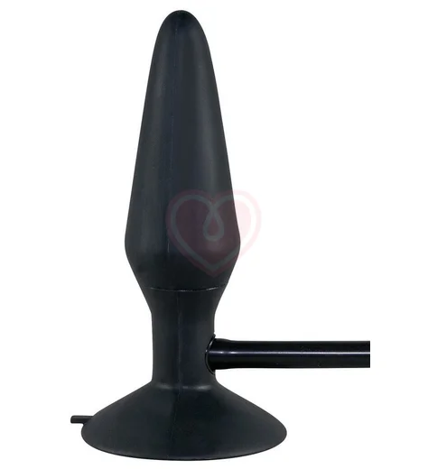 Расширяющая анальная пробка с присоской чёрная фото 2