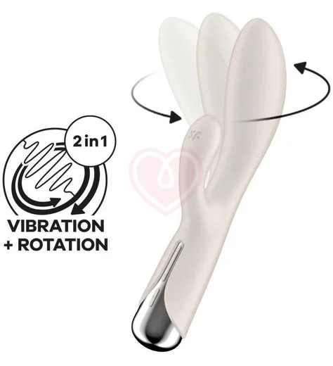 Вибратор-кролик с ротацией Satisfyer Spinning Rabbit 1 бежевый фото 5