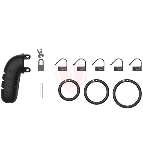 Мужской пояс верности Shots Man Cage Model 09 чёрный 13,5 см фото 2