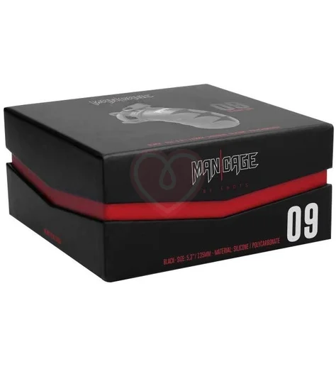 Мужской пояс верности Shots Man Cage Model 09 чёрный 13,5 см фото 3