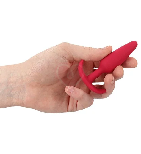 Анальная пробка для ношения Slim Butt Plug красная фото 2